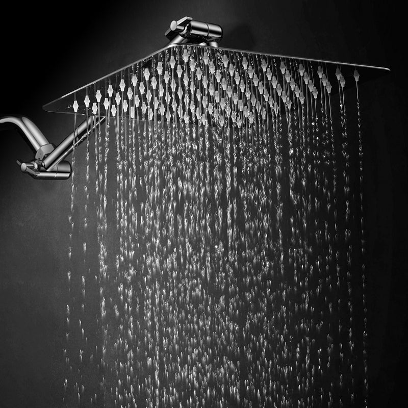 Hotel Spa HotelSpa Giant 10" Stainless Steel Rainfall Square Showerhead with Solid Brass Adjustable Extension Arm - Image 3